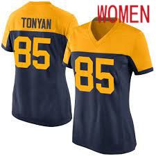 Women Green Bay Packers #85 Robert Tonyan Nike Navy Game NFL Jersey->women nfl jersey->Women Jersey
